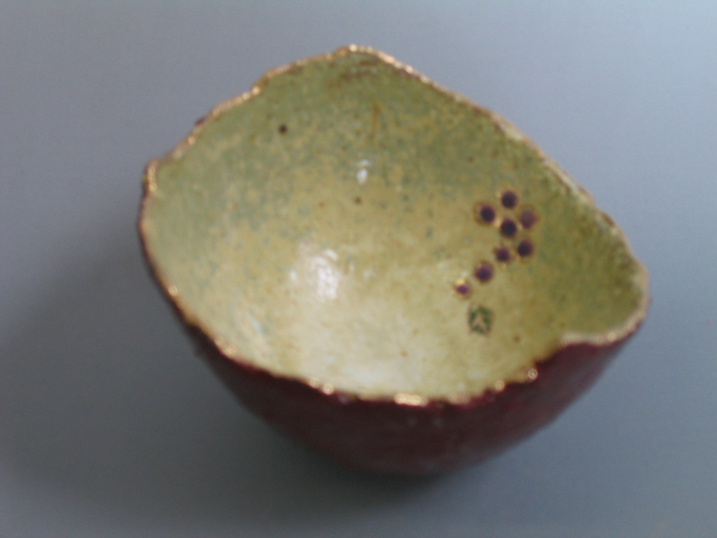 画像1: ギザ小鉢（葡萄）